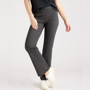 Quince Charcoal Ultra-Stretch Ponte Bootcut Pant, Size L